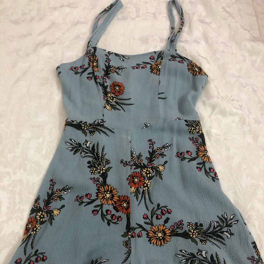 UO Blue Floral Romper